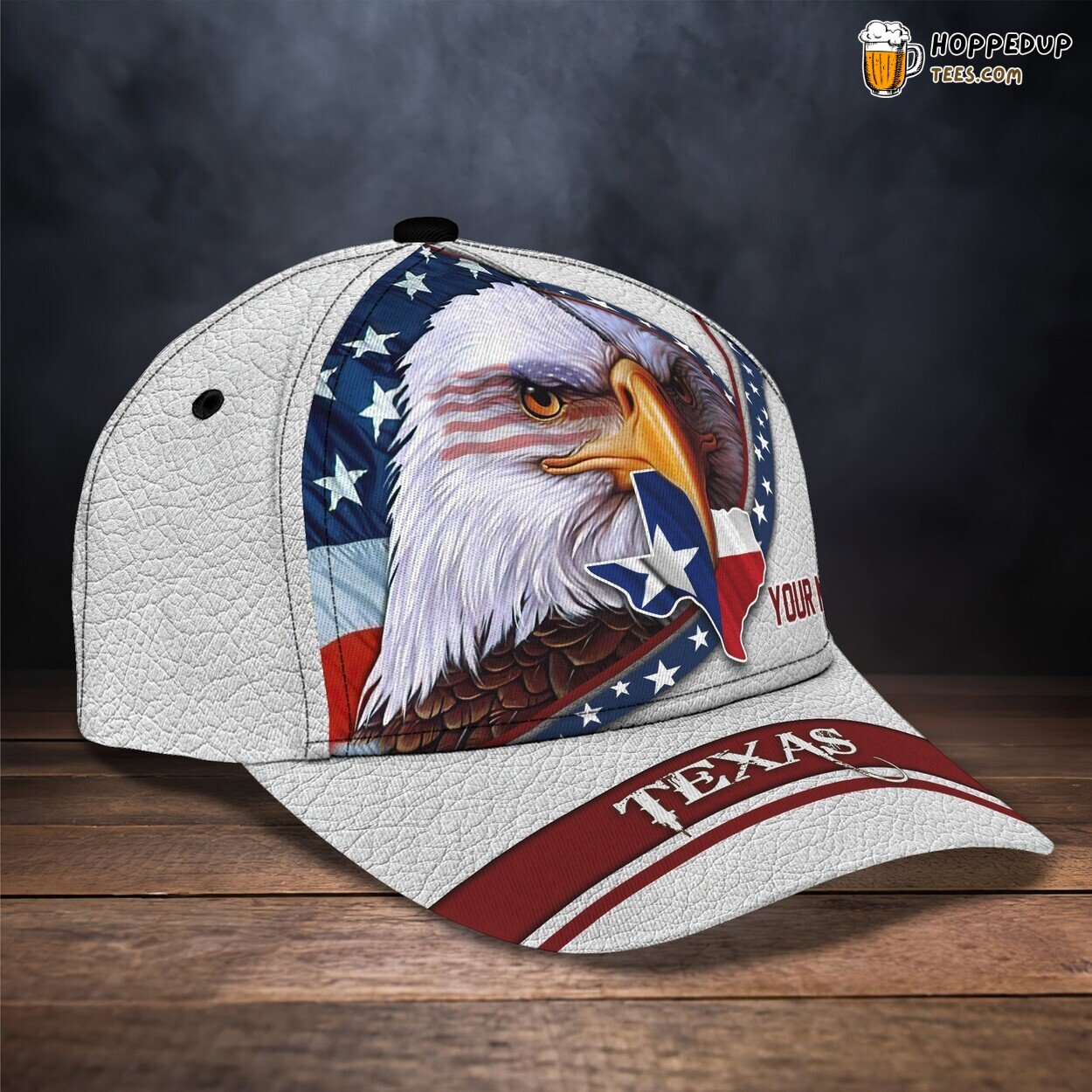 3D Classic Cap Texas Proud Eagle Personalized Name Classic Hat Unique Design