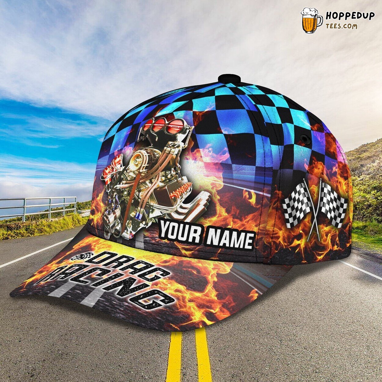 3D Classic Cap Thrill of Drag Racing Personalized Name Unique Hat 3D Classic Cap Thrill of Drag Racing Personalized Name Unique Hat