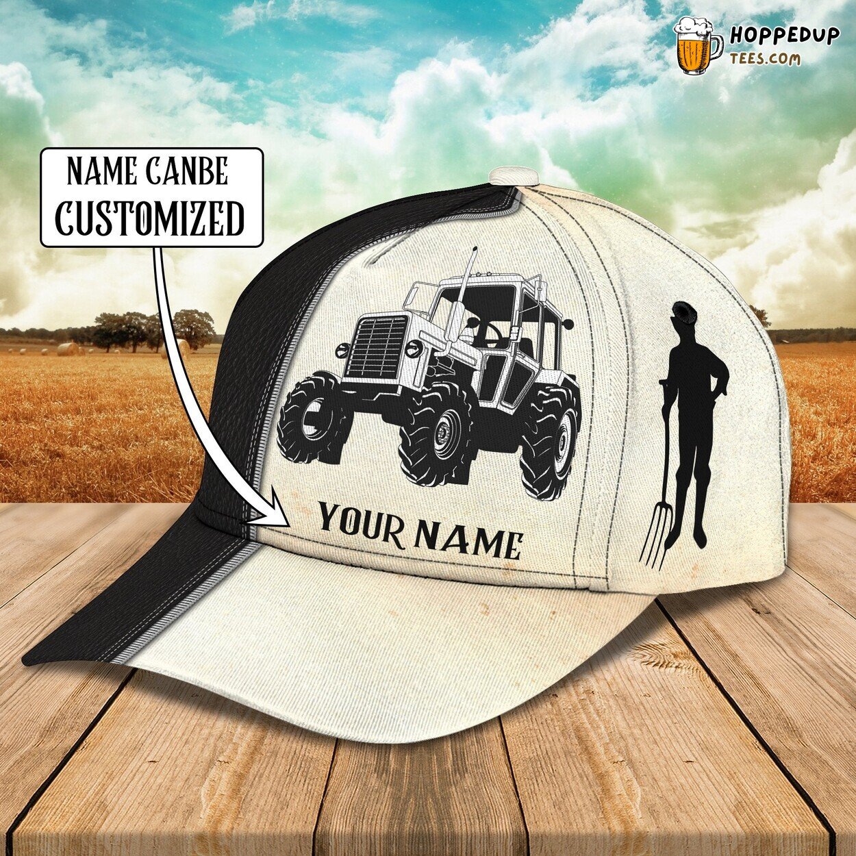 3D Classic Cap Tractor Enthusiasts Personalized Name Classic Hat Unique Design