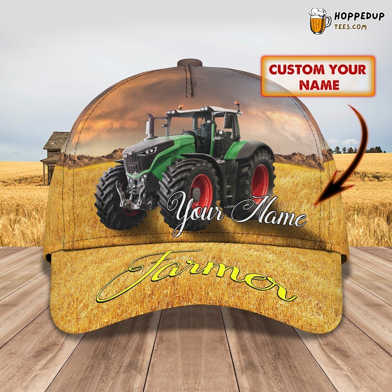 3D Classic Cap Tractor Lovers Personalized Name Classic Hat Tribute Design