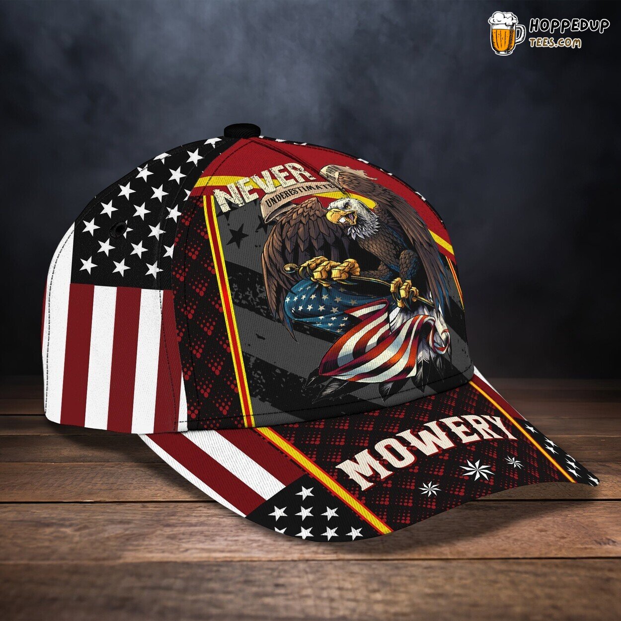 3D Classic Cap Tribute to a True Veteran Personalized Name Hat 3D Classic Cap Tribute to a True Veteran Personalized Name Hat