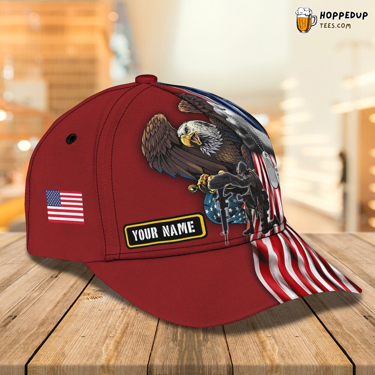 3D Classic Cap Tribute to Brave Veterans Personalized Name Hat Design 3D Classic Cap Tribute to Brave Veterans Personalized Name Hat Design