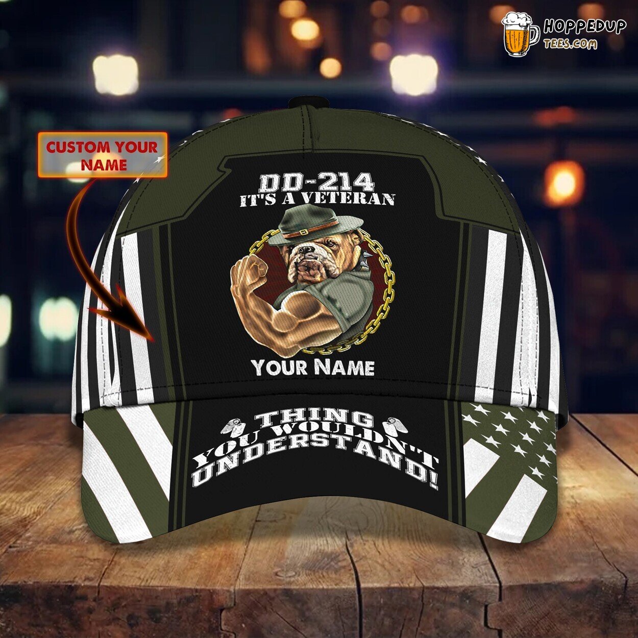3D Classic Cap Tribute to Our Brave Veterans Personalized Name Hat Design