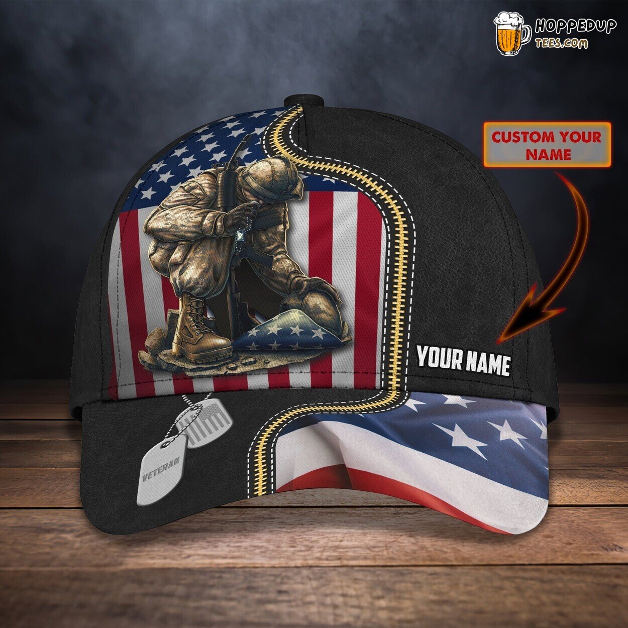 3D Classic Cap Tribute to the Brave Veteran Unique Hat Design