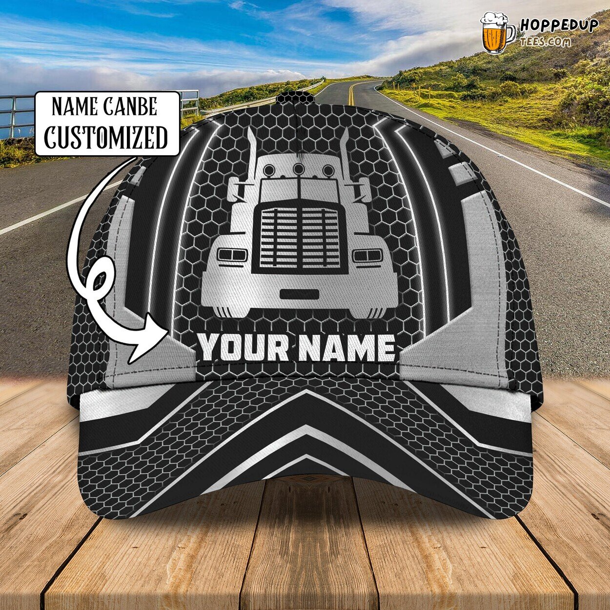 3D Classic Cap Trucker Enthusiast Unique Hat Personalized Name Signature Design