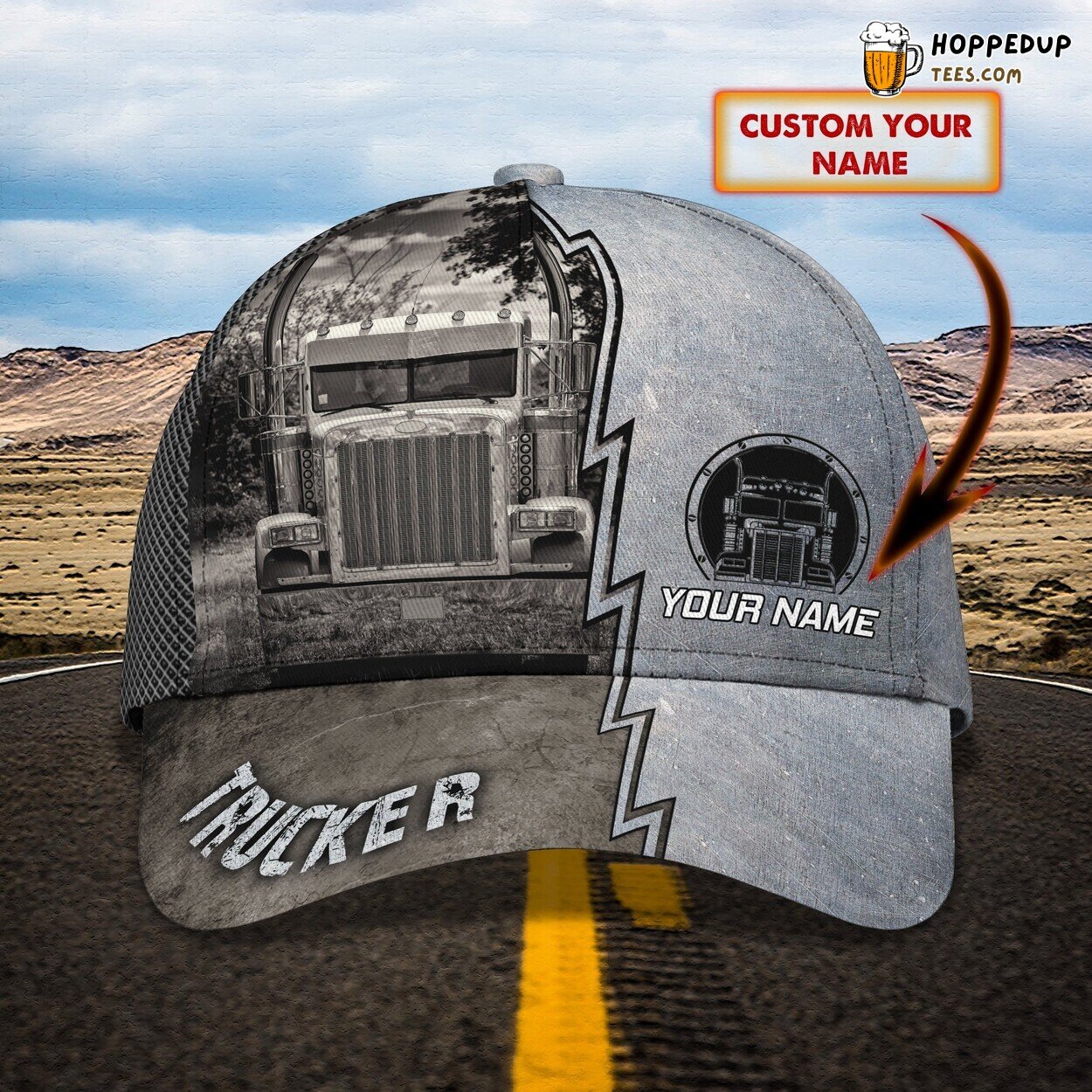 3D Classic Cap Trucker Series Tribute Personalized Name Unique Hat Design