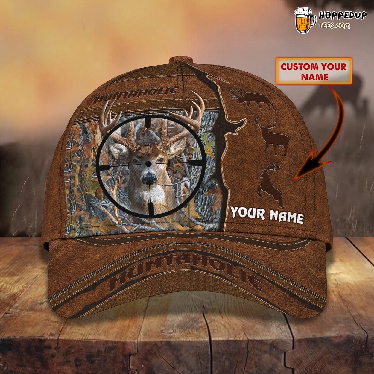 3D Classic Cap True Huntaholic Personalized Name Classic Unique Hat