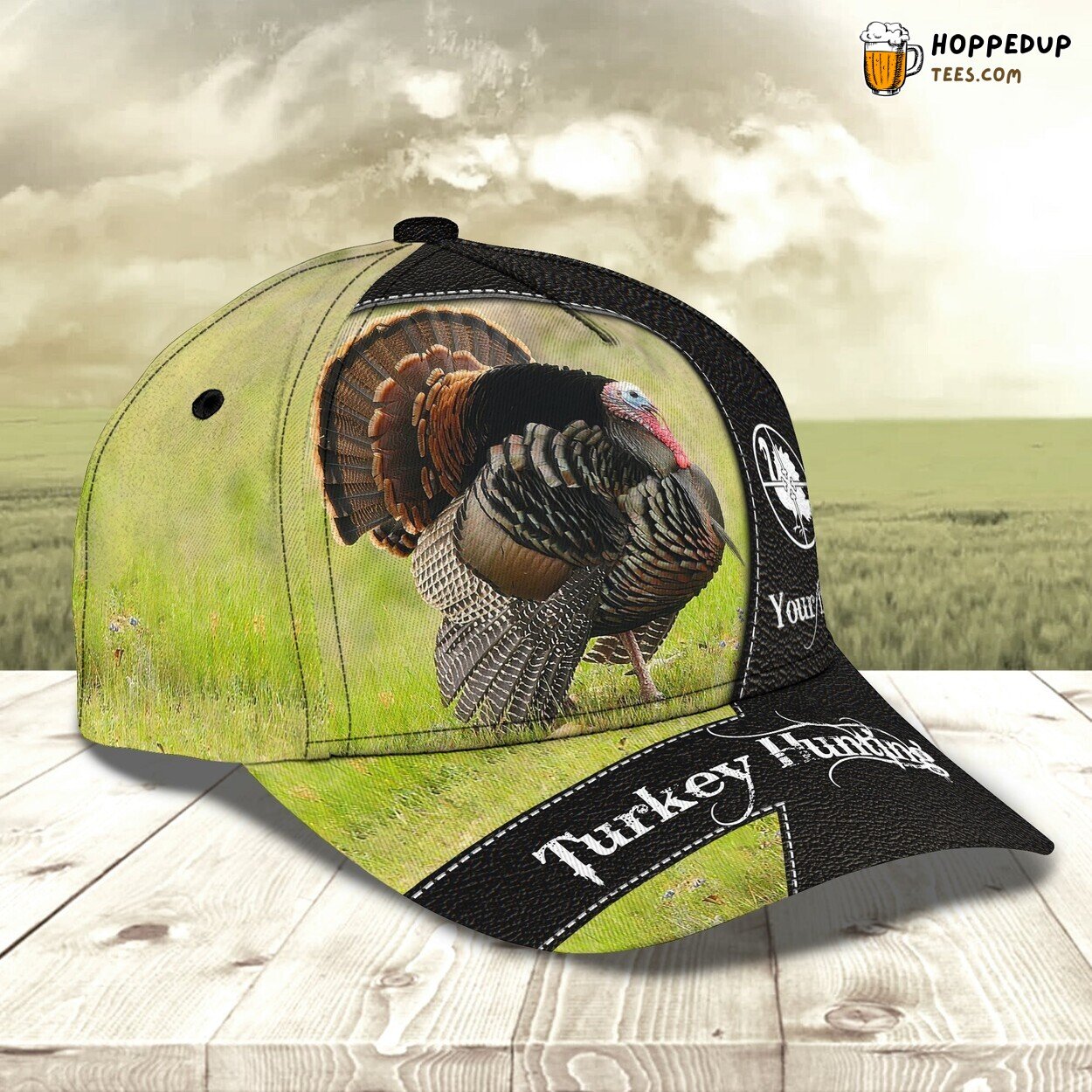 3D Classic Cap Turkey Hunting Enthusiast Personalized Name Hat Tribute
