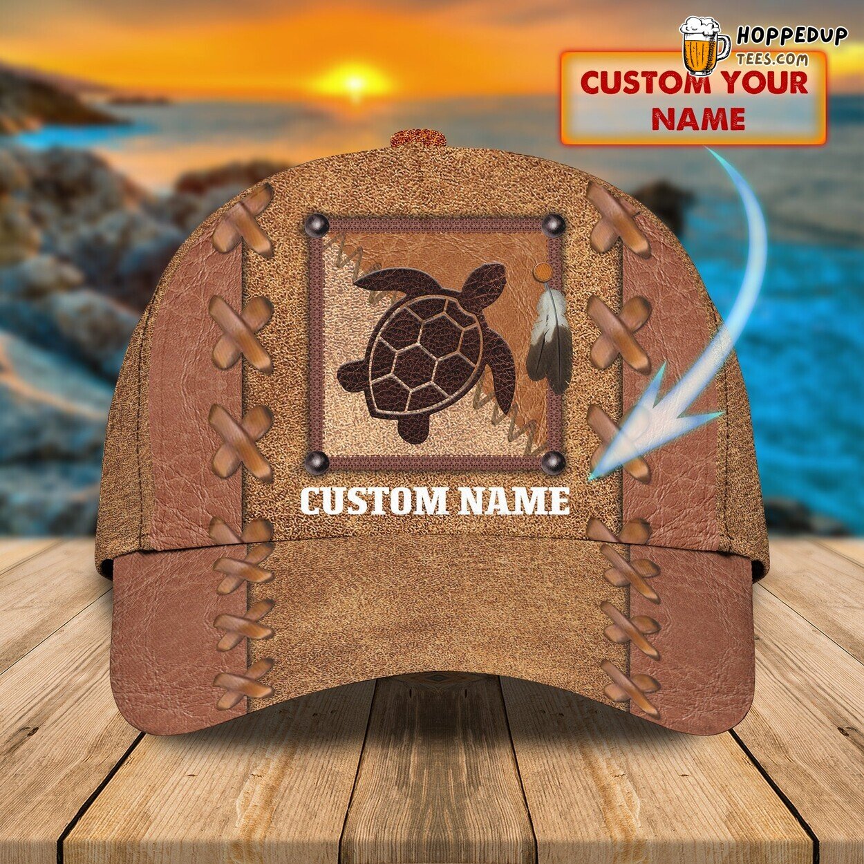 3D Classic Cap Turtle Lover Personalized Name Unique Design Distinct Hat