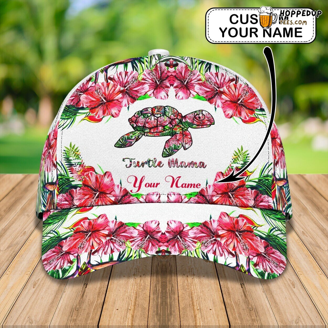 3D Classic Cap Turtle Mom Personalized Name Unique Stylish Design Look Fit