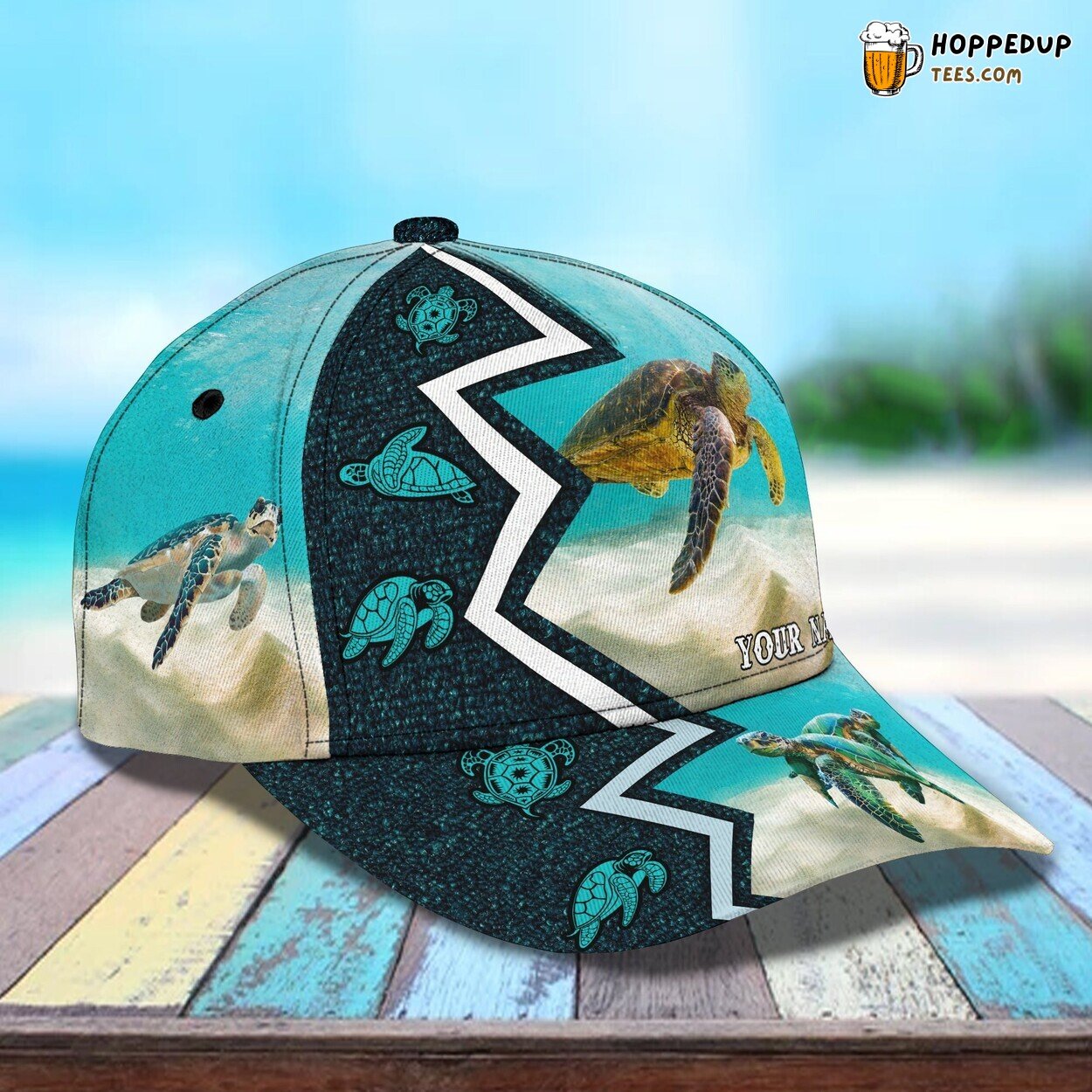 3D Classic Cap Turtle Personalized Name Stylish Unique Top Choice Look Fit