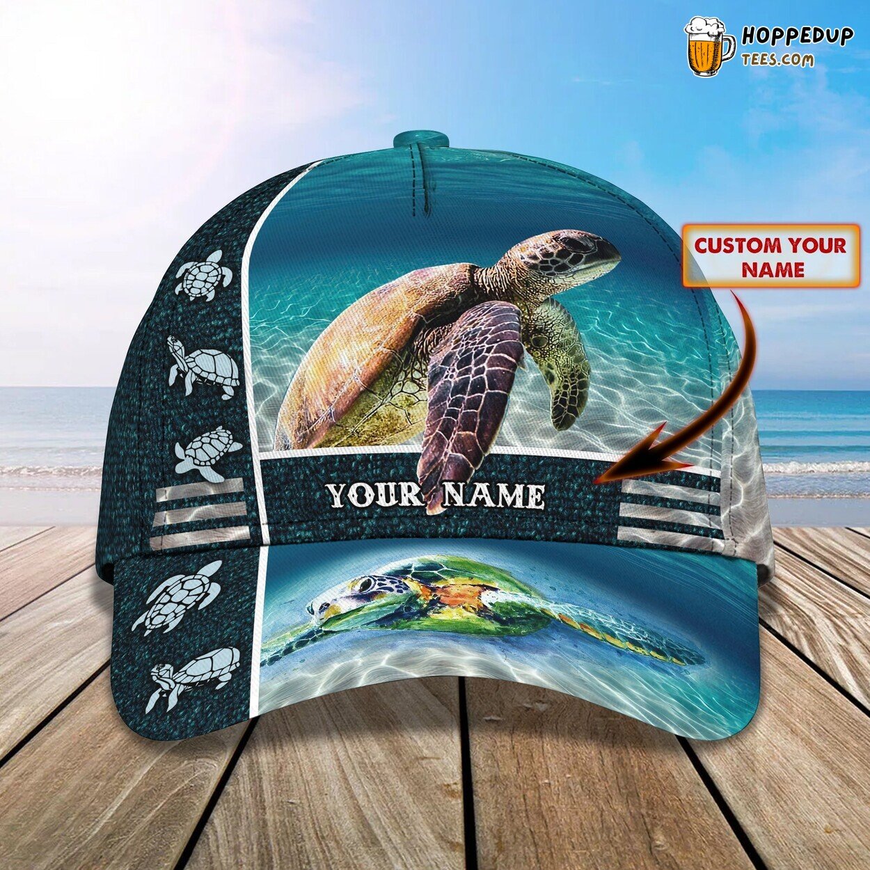 3D Classic Cap Turtle Personalized Name Unique Stylish Quality Design Fit
