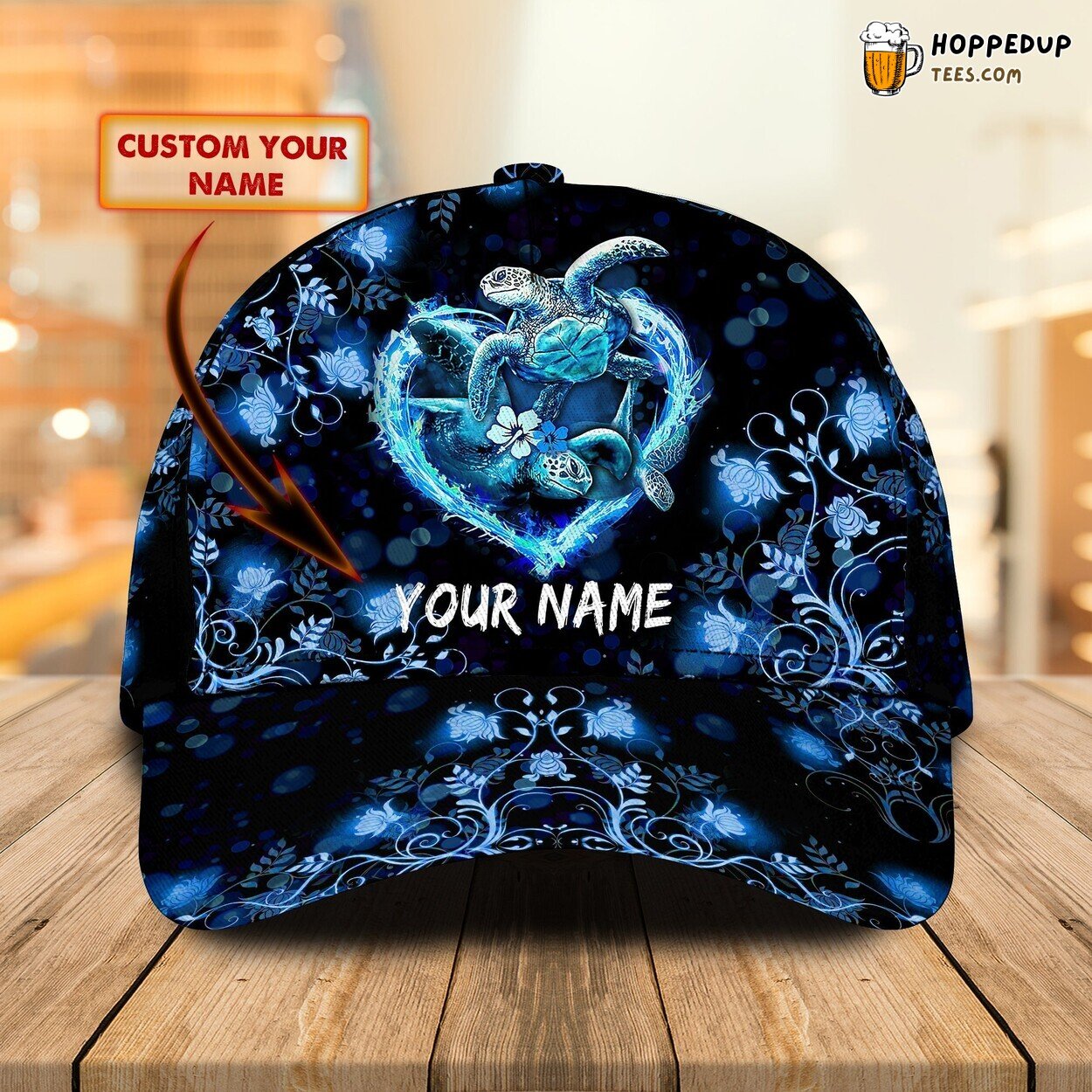 3D Classic Cap Turtles Lover Personalized Name Commemorative Cap
