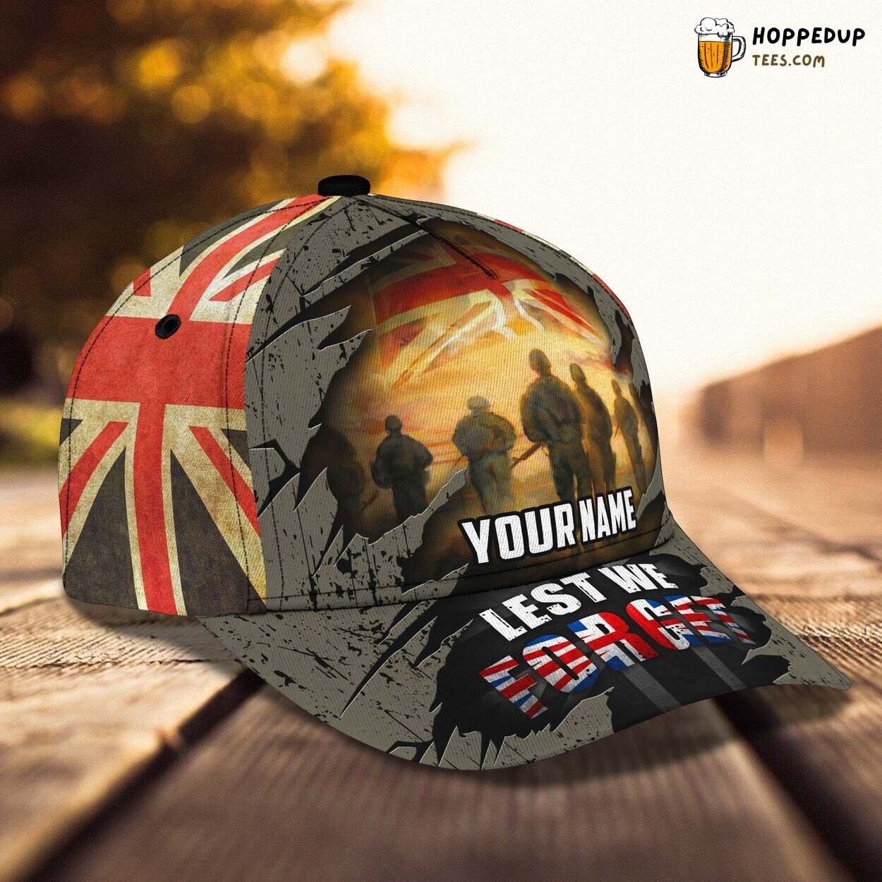 3D Classic Cap UK Veteran Remembering Sacrifice Personalized Name Hat 3D Classic Cap UK Veteran Remembering Sacrifice Personalized Name Hat