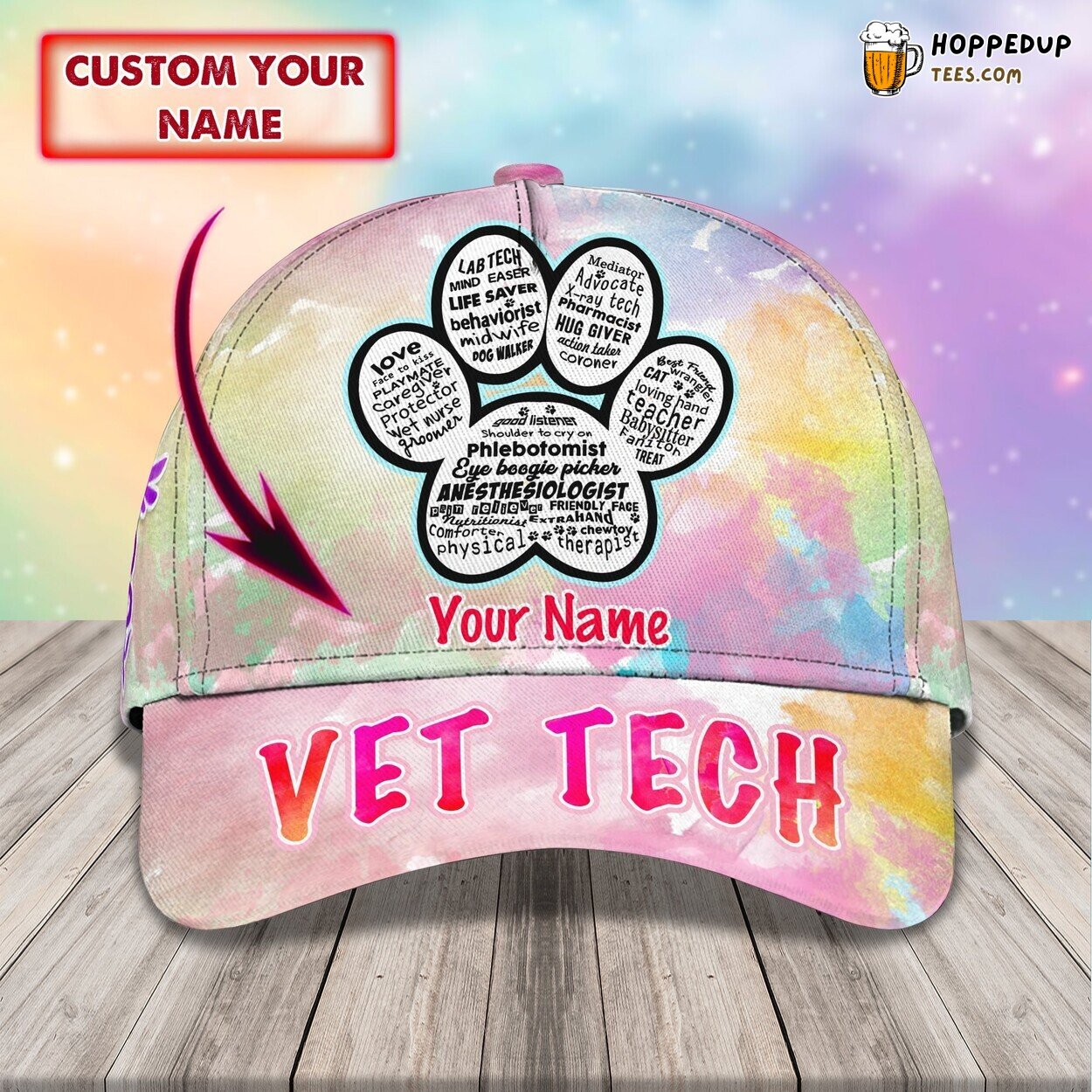 3D Classic Cap Vet Tech Personalized Name Unique Hat Experience