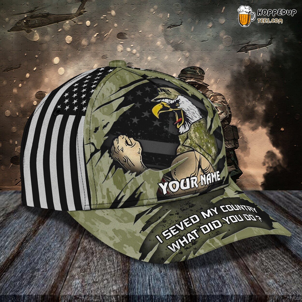 3D Classic Cap Veteran Excellence Personalized Classic Hat Unique Design Tribute