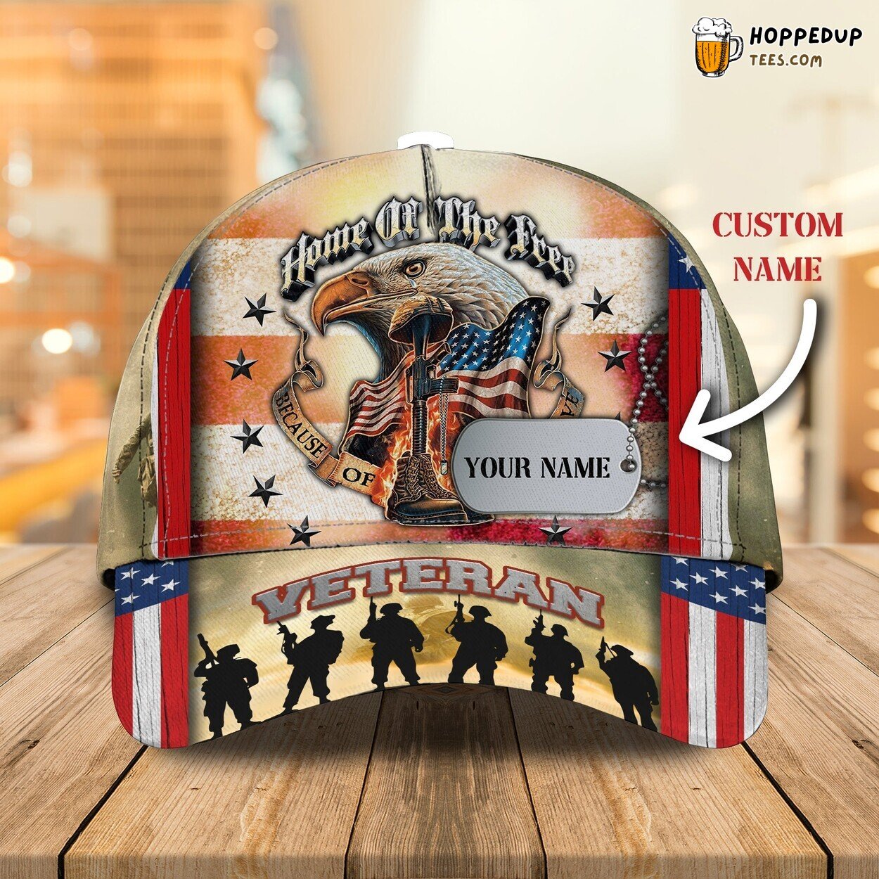 3D Classic Cap Veteran Honor Commitment Personalized Name Classic Hat Design
