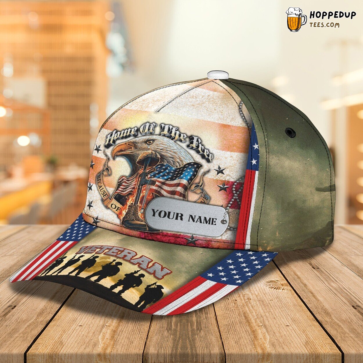 3D Classic Cap Veteran Honor Commitment Personalized Name Classic Hat Design