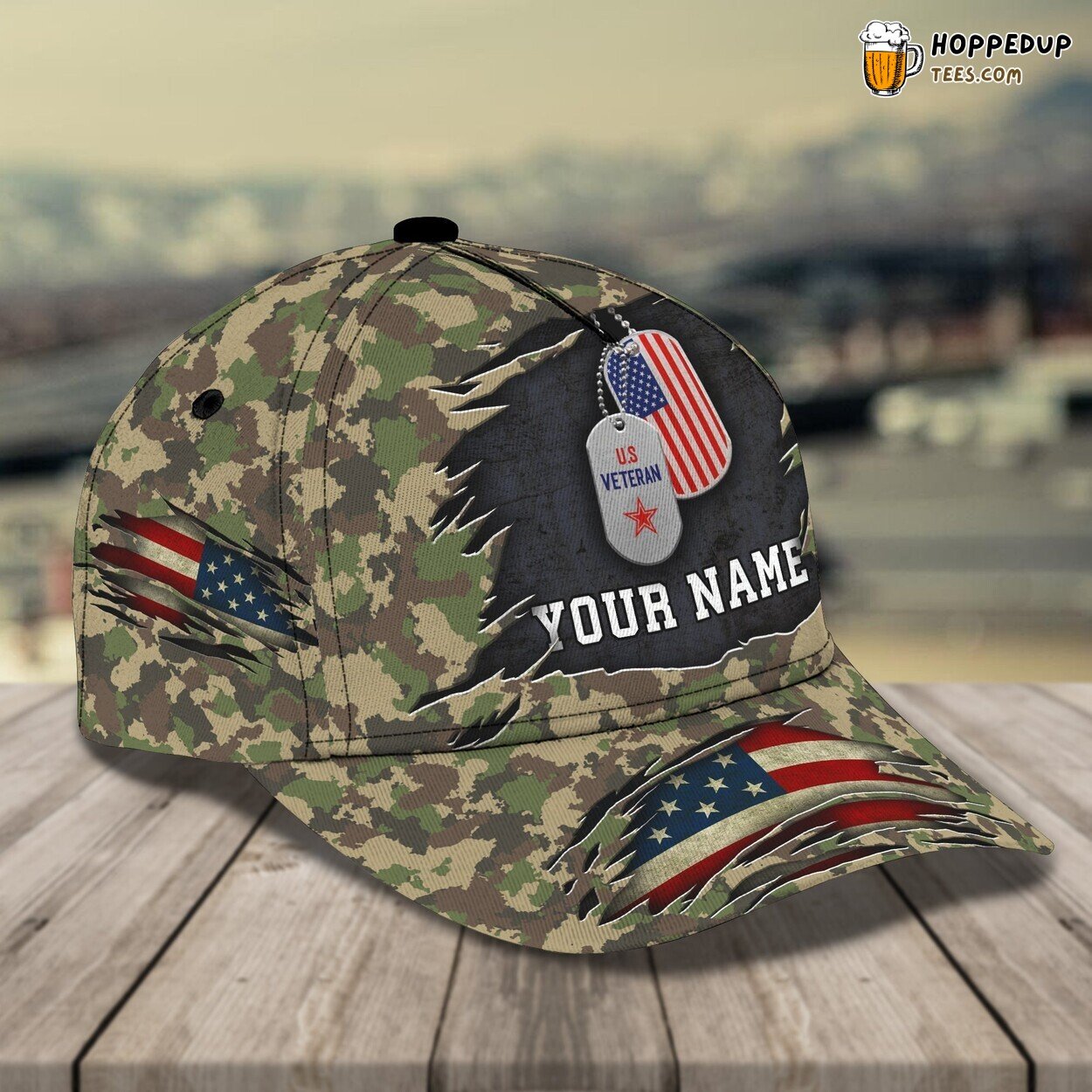 3D Classic Cap Veteran Honor Tribute Personalized Name Classic Hat Design