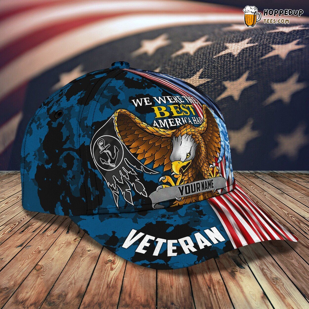 3D Classic Cap Veteran Navy Pride Personalized Name Hat Unique Experience