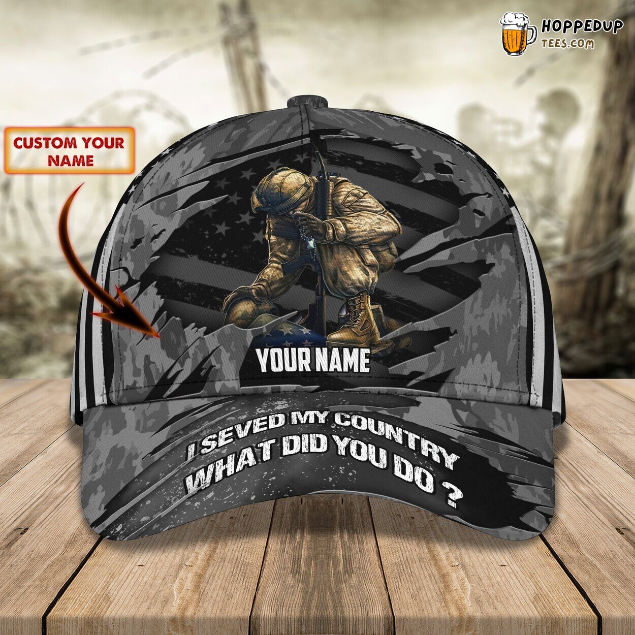 3D Classic Cap Veteran Pride Personalized Name Classic Hat Unique Experience