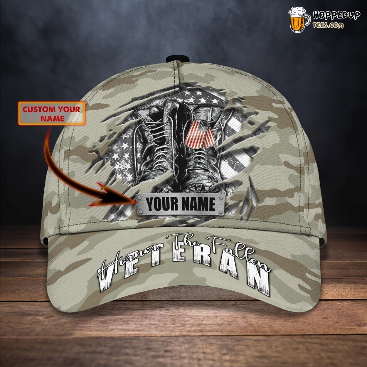 3D Classic Cap Veterans Brave Souls Personalized Name Classic Hat Unique Tribute