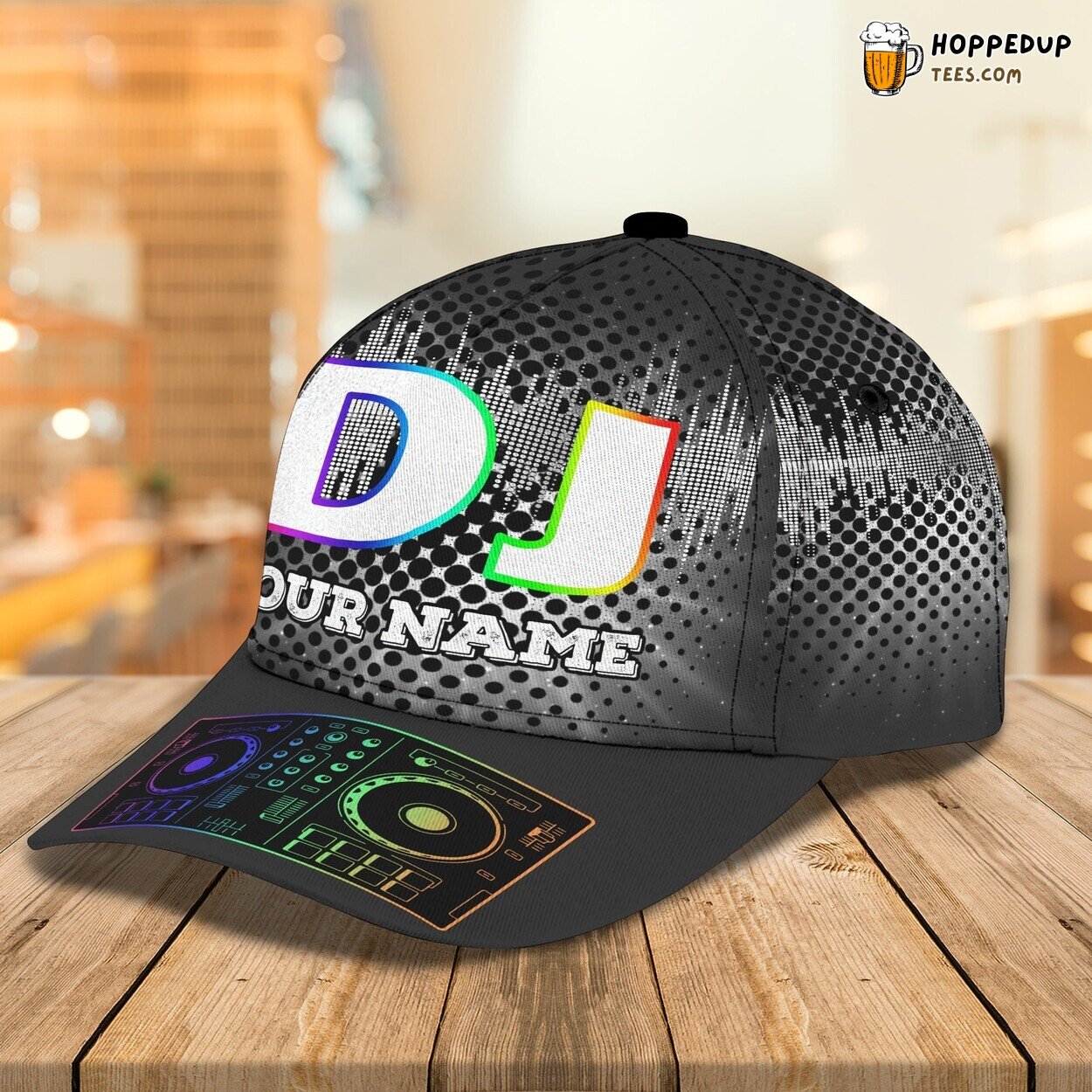 3D Classic Cap Vibrant Rhythms DJ Personalized Name Unique Hat Design 3D Classic Cap Vibrant Rhythms DJ Personalized Name Unique Hat Design