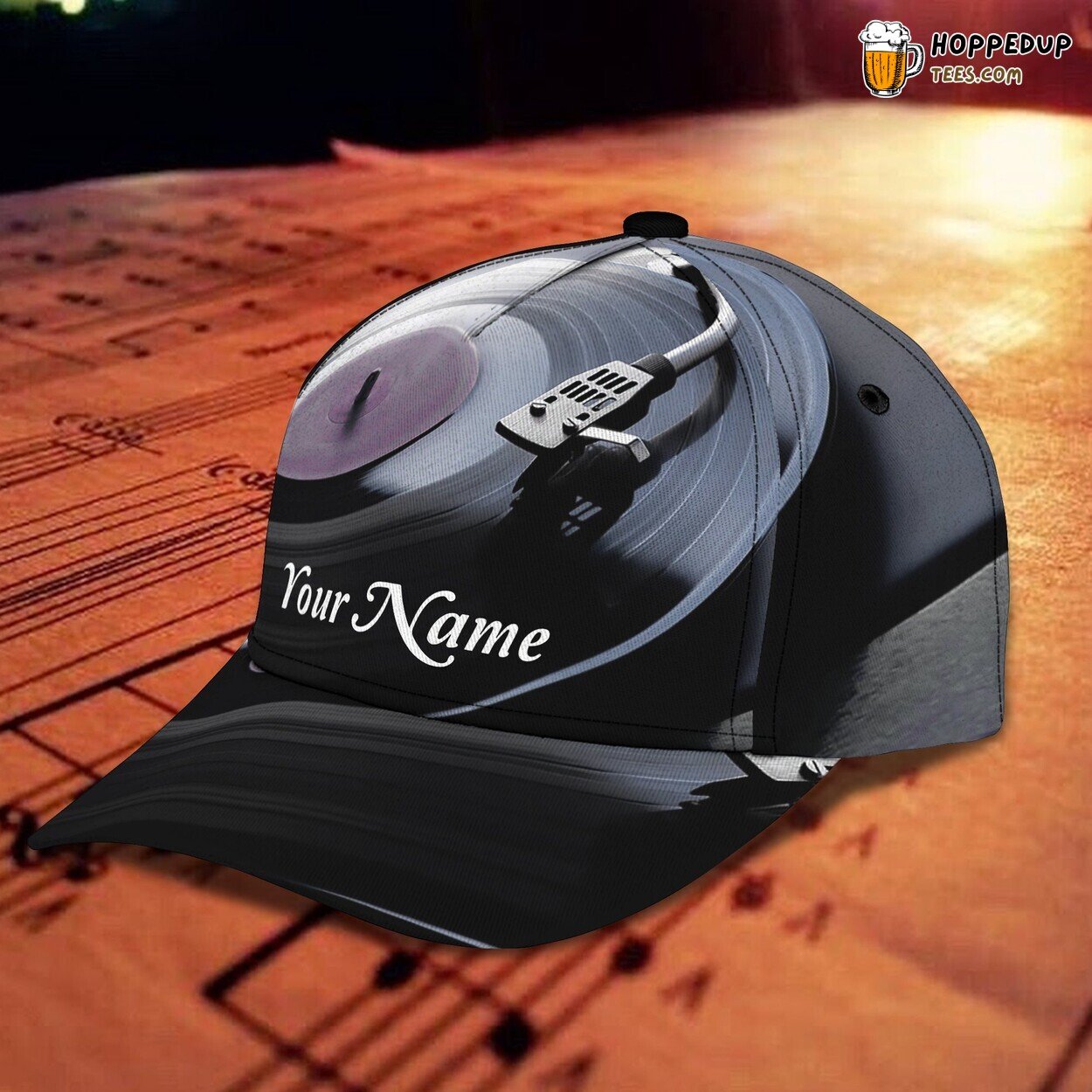 3D Classic Cap Vinyl Record Nostalgia Personalized Name Stylish Unique Premium Design