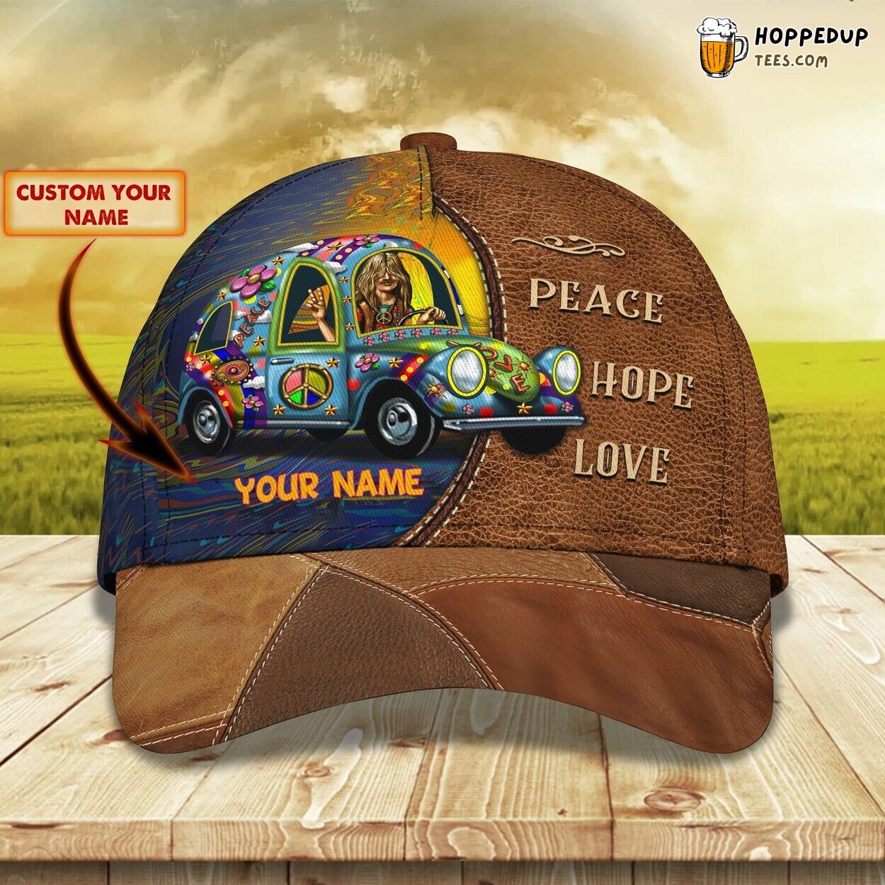 3D Classic Cap Woodstock Music Festival Personalized Name Unique Hat