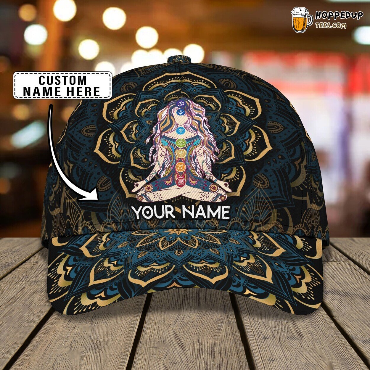 3D Classic Cap Yoga Mandala Spiritual Personalized Name Hat Unique Experience