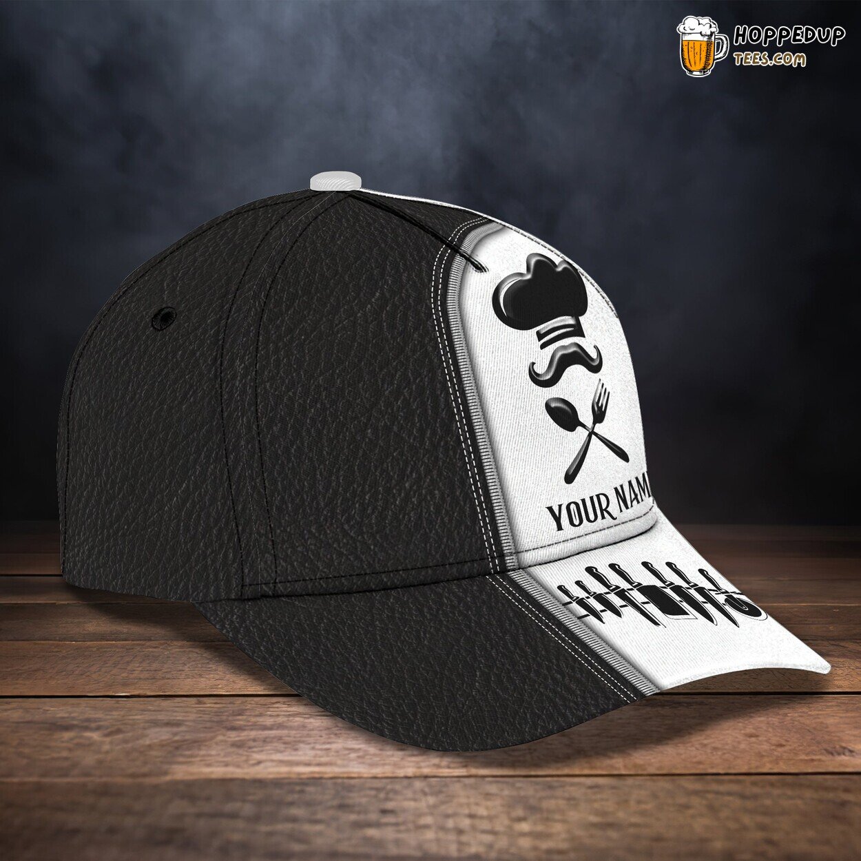 3D Classic Chef Cap Culinary Arts Personalized Name Gourmet Unique Hat 3D Classic Chef Cap Culinary Arts Personalized Name Gourmet Unique Hat