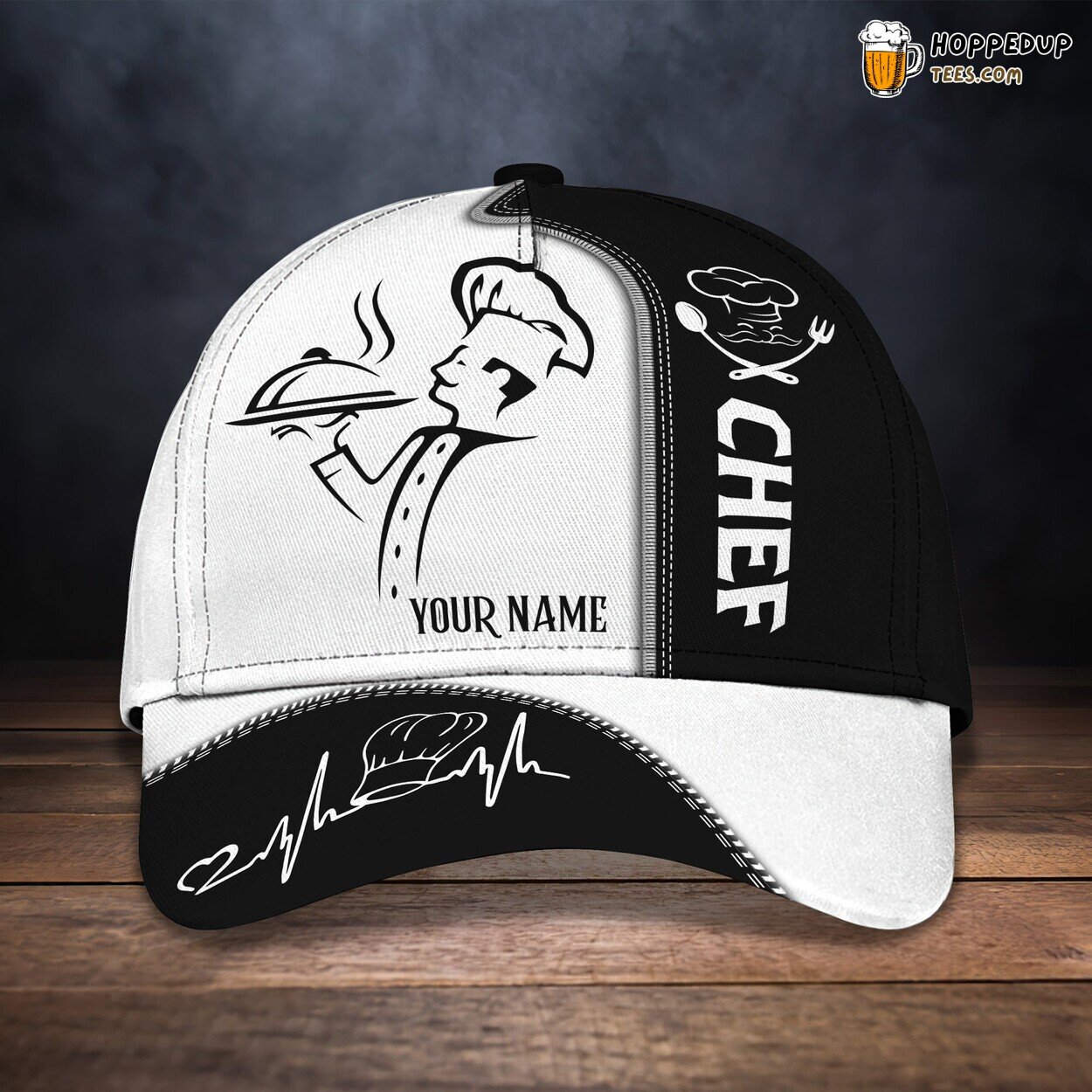 3D Classic Chef Cap Culinary Arts Personalized Name Unique Hat Design 3D Classic Chef Cap Culinary Arts Personalized Name Unique Hat Design
