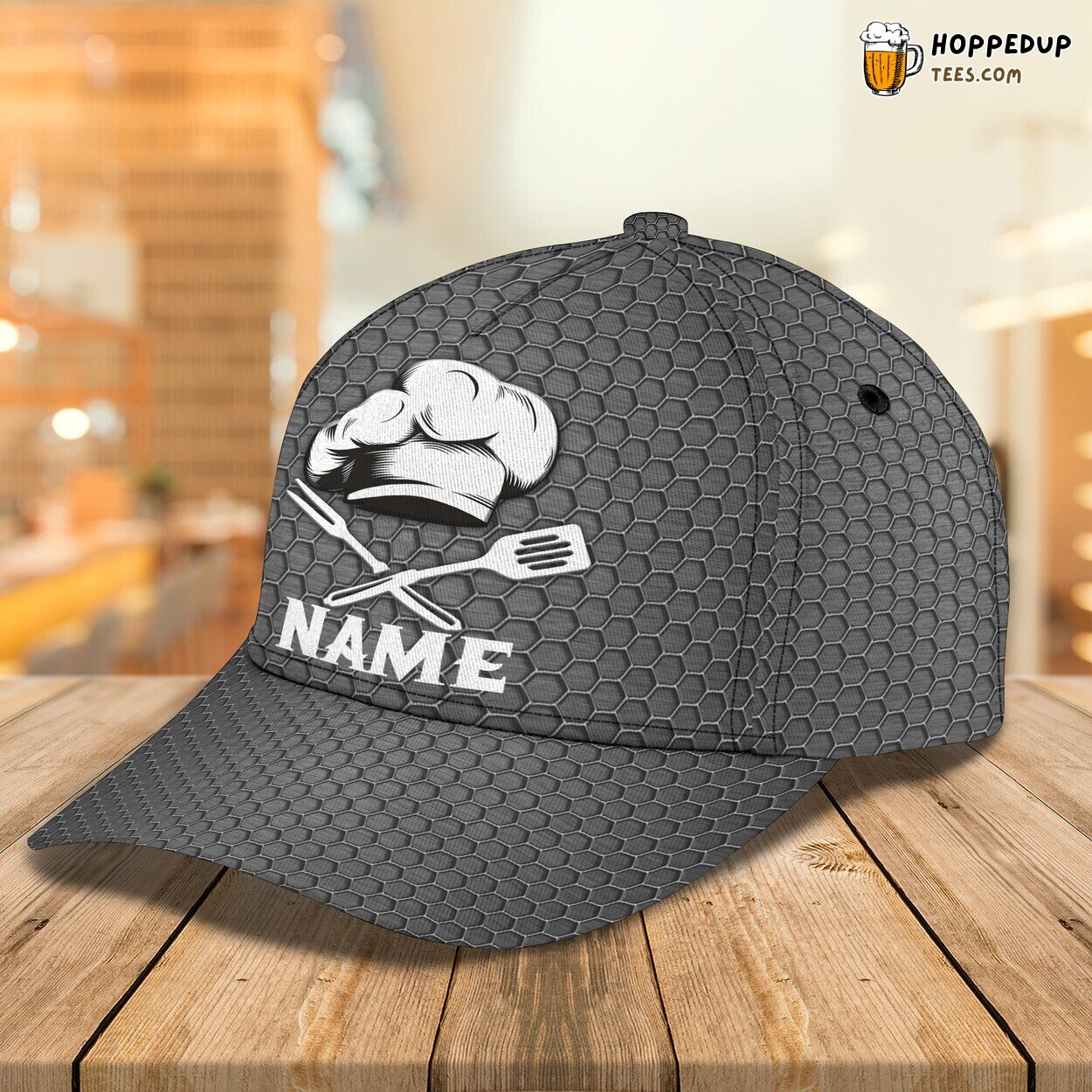3D Classic Chef Culinary Arts Cap Personalized Name Unique Design Hat