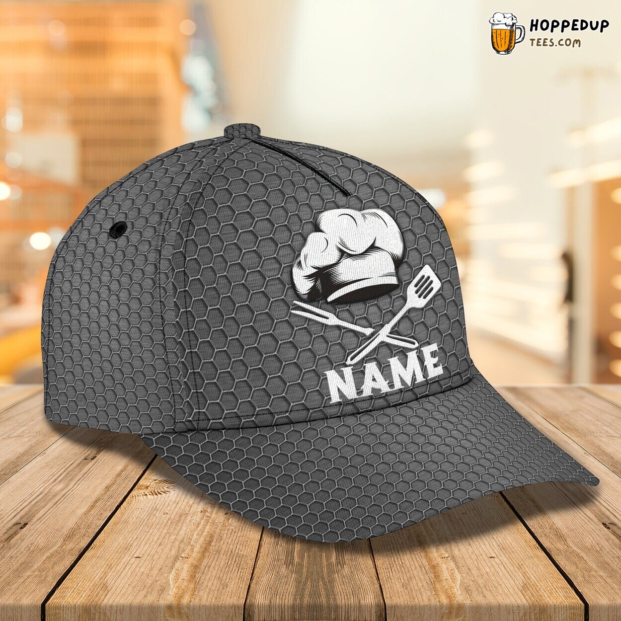 3D Classic Chef Culinary Arts Cap Personalized Name Unique Design Hat 3D Classic Chef Culinary Arts Cap Personalized Name Unique Design Hat