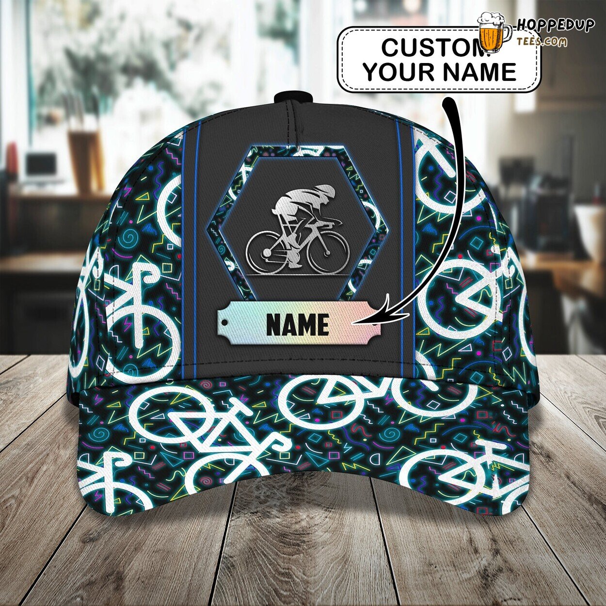3D Classic Cycling Cap Personalized Name Unique Elegant Premium Style