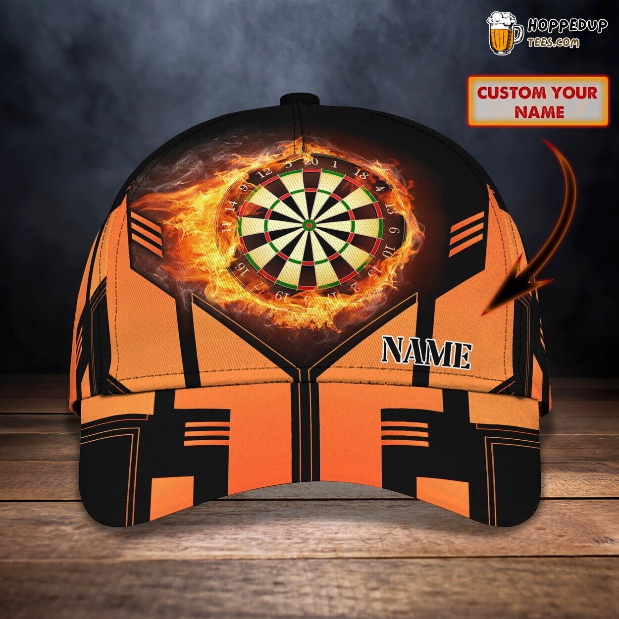 3D Classic Dart Lover Cap Personalized Name Stylish Unique Premium Design Model