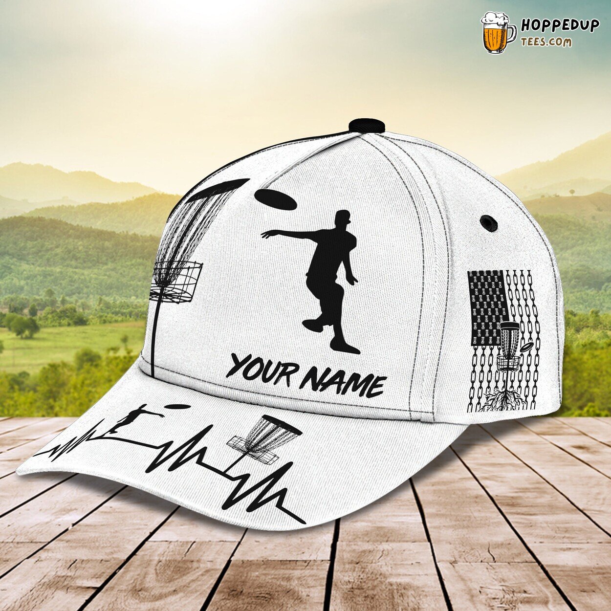3D Classic Disc Golf Cap Sport Enthusiast Personalized Name Unique Hat