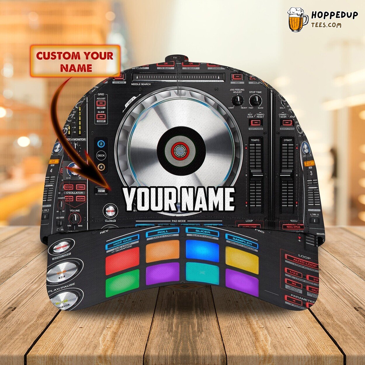 3D Classic DJ Cap Music Lover Beat Enthusiast Personalized Name Hat
