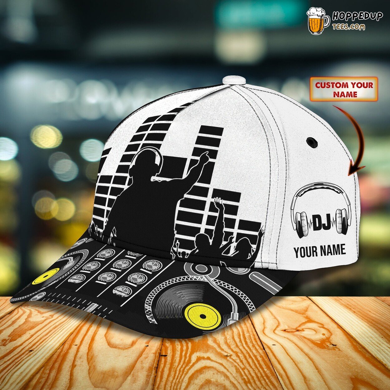 3D Classic DJ Cap Music Mixer Personalized Name Unique Hat Design Wear 3D Classic DJ Cap Music Mixer Personalized Name Unique Hat Design Wear