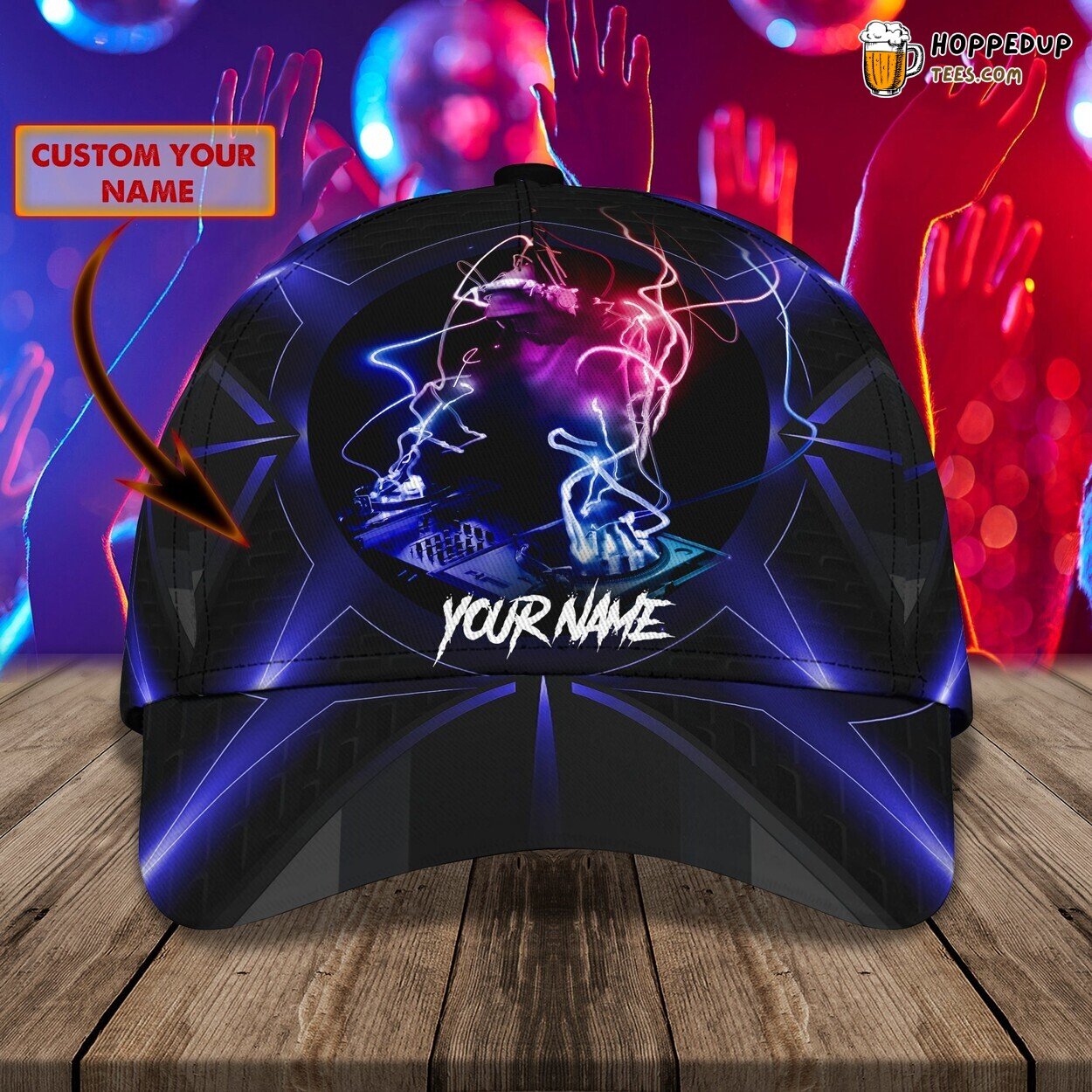 3D Classic DJ Cap Personalized Name Music Beat Unique Hat Enthusiast Wear
