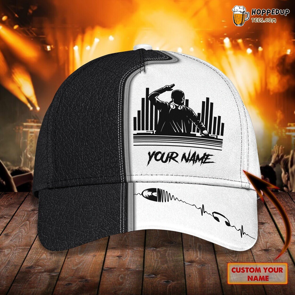 3D Classic DJ Theme Cap Music Lover Personalized Name Unique Design Hat 3D Classic DJ Theme Cap Music Lover Personalized Name Unique Design Hat