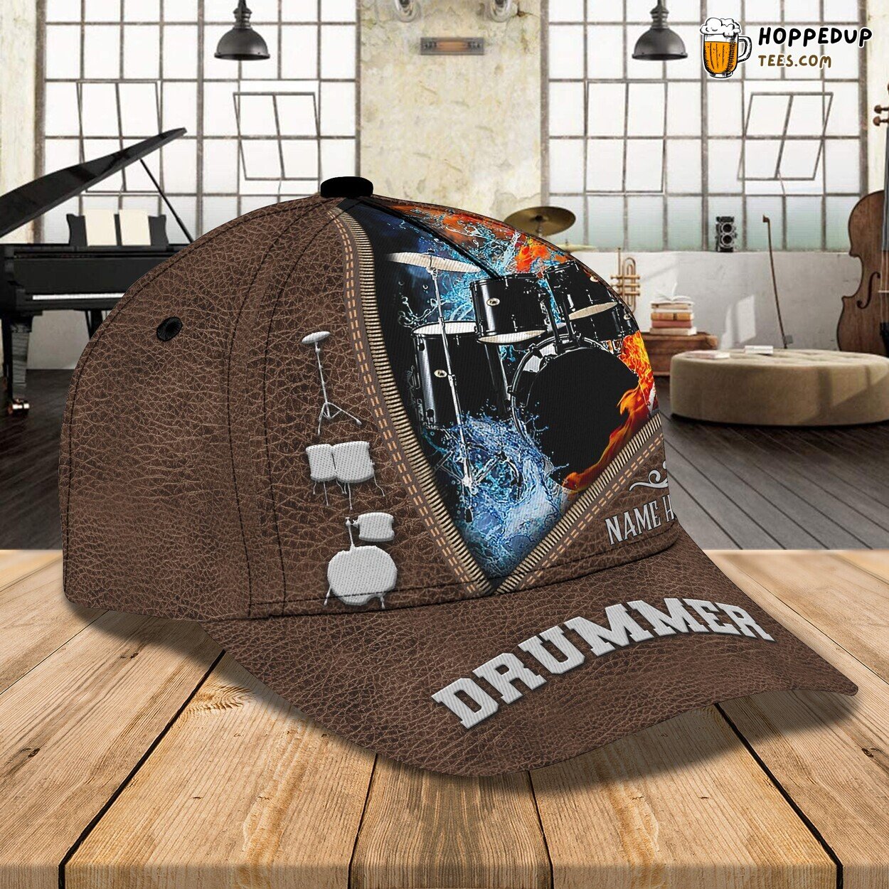 3D Classic Drum Cap Custom Name Personalized Unique Design Signature Series