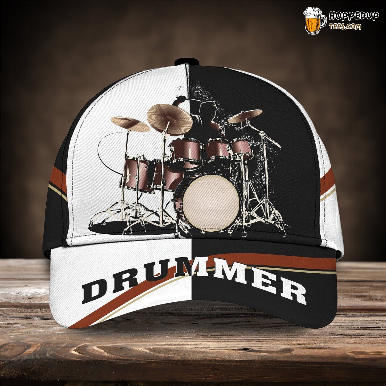 3D Classic Drum Design Cap Customized Personalized Name Signature Edition