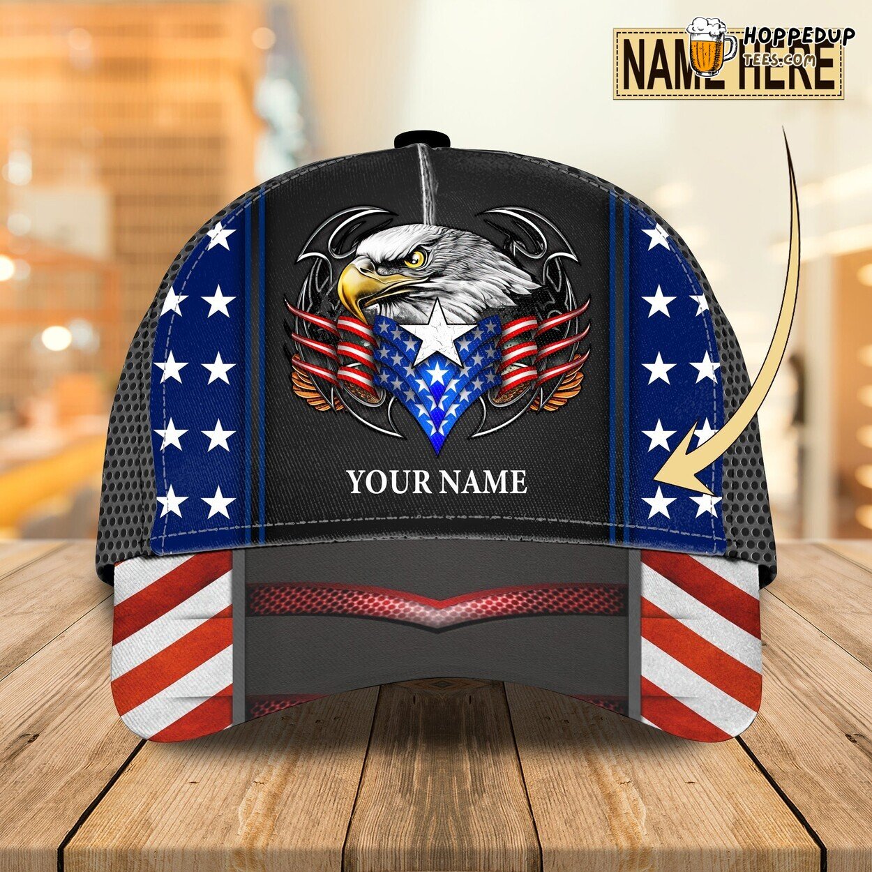 3D Classic EG Cap Personalized Name Unique Initials Design Hat Wear