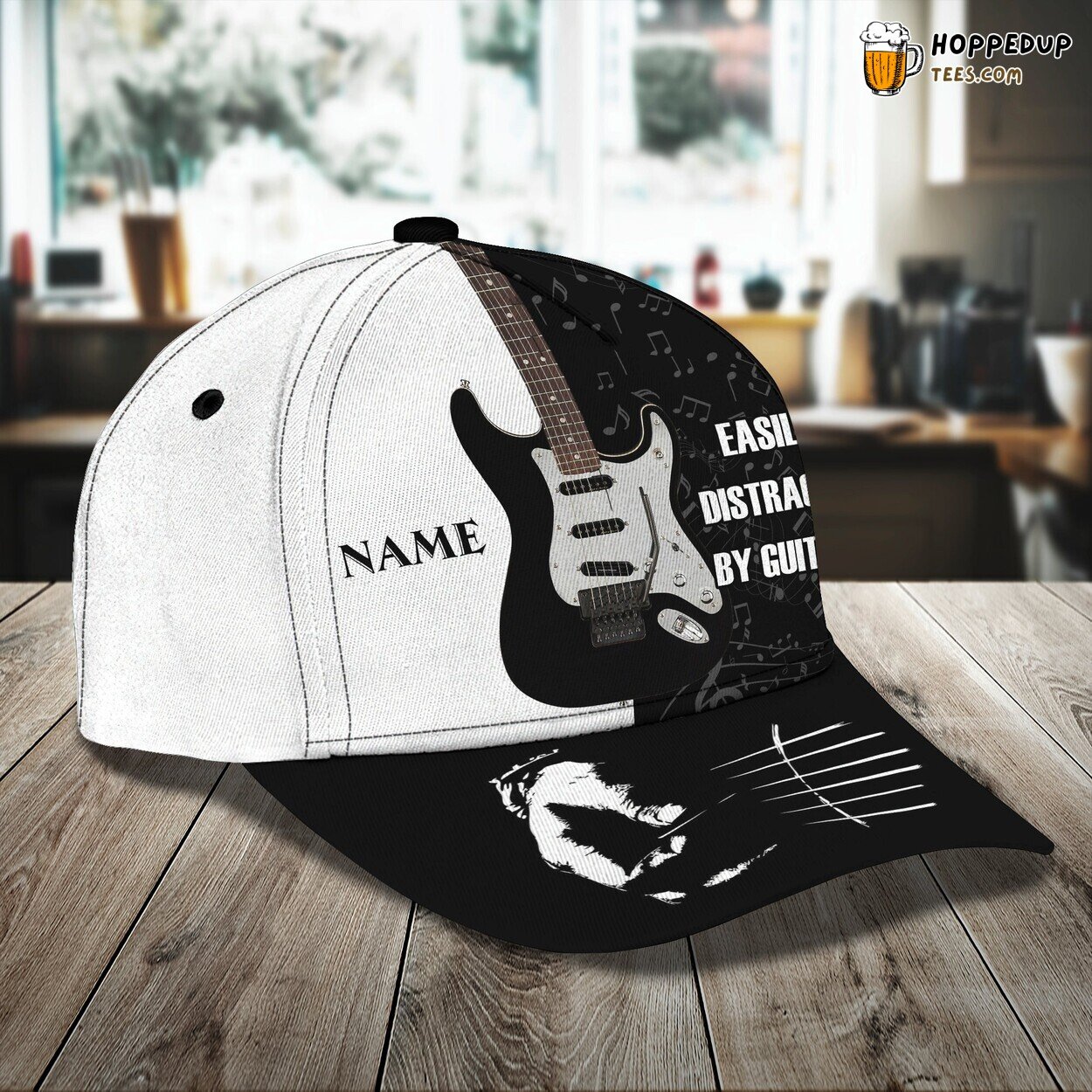 3D Classic Electric Guitar Cap Personalized Name Unique Stylish Best Design Fit 3D Classic Electric Guitar Cap Personalized Name Unique Stylish Best Design Fit