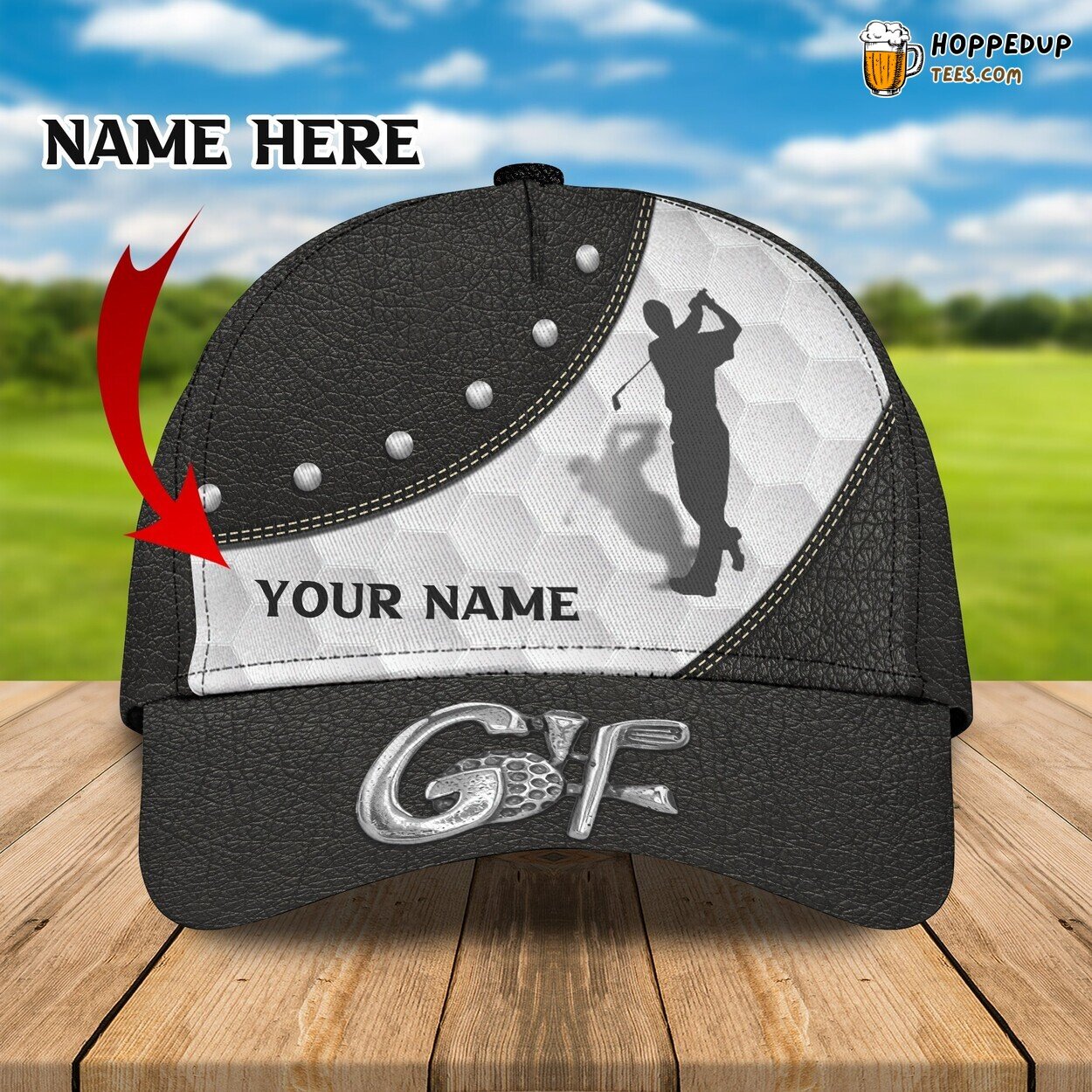 3D Classic Golf Cap Personalized Name Unique Sporty Design Hat Enthusiast