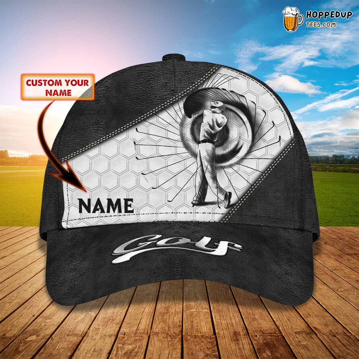 3D Classic Golf Themed Cap Personalized Name Unique Stylish Best Choice Model