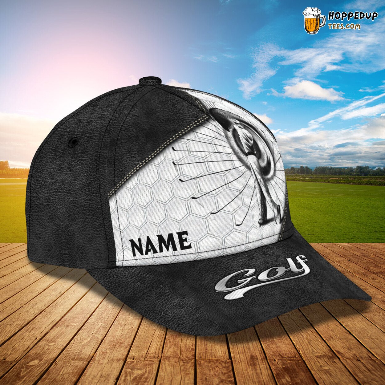 3D Classic Golf Themed Cap Personalized Name Unique Stylish Best Choice Model