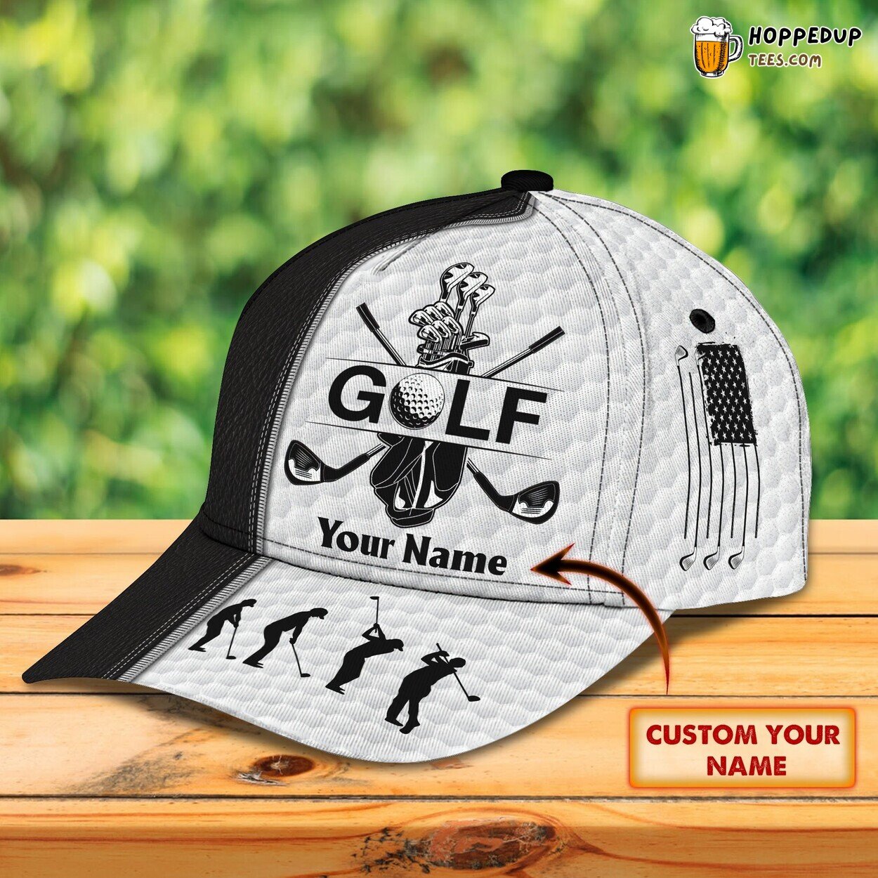 3D Classic Golf Themed Cap Personalized Name Unique Stylish Quality Design Fit