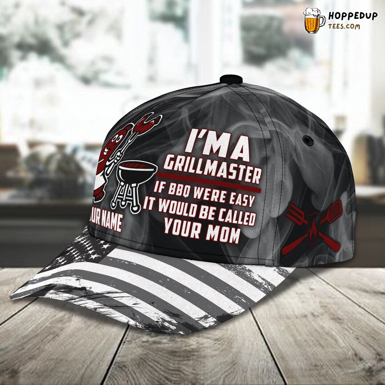 3D Classic Grill Meat Connoisseur Cap Personalized Name Unique Stylish Design Trend 3D Classic Grill Meat Connoisseur Cap Personalized Name Unique Stylish Design Trend
